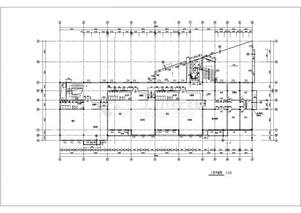 幼儿园设计_某三层现代风幼儿园设计CAD图-图二