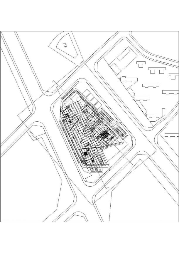 某东莞市民中心工人文化宫CAD节点详细完整设计总图-图一