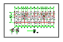 长40米 宽10.5米 六层安置楼二单元1968平米对称户型 含结构电气图纸(长宽取自“基础平面“的长宽)_图1