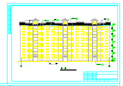 长46.8米 宽9米 六层经济适用房三单元每单元2户2416平米对称户型建筑设计施工图 含设计说明-图二