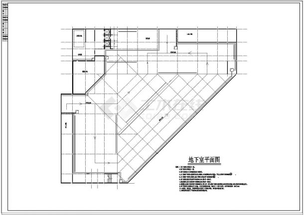 某地区综合楼平立剖面cad设计施工图纸-图二