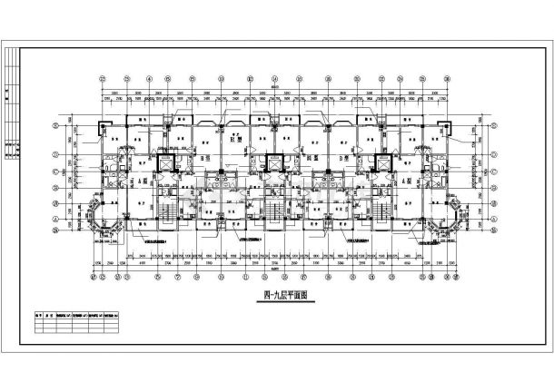 阜阳市某居住区1.4万平米11层框架结构高层住宅楼建筑设计CAD图纸-图一
