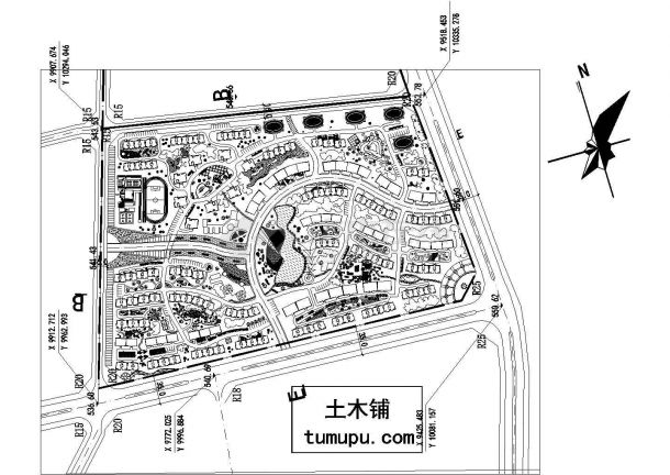 南京市溧水区绿蒂时光小区总平面规划设计CAD图纸-图一