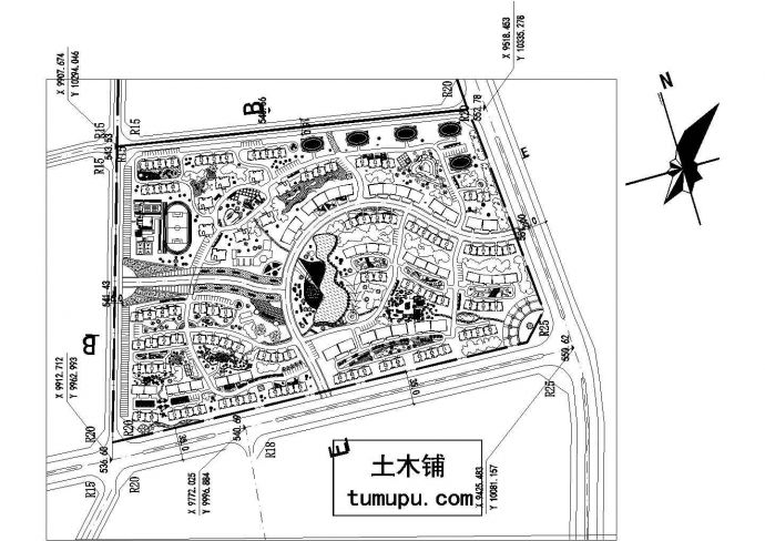 南京市溧水区绿蒂时光小区总平面规划设计CAD图纸_图1
