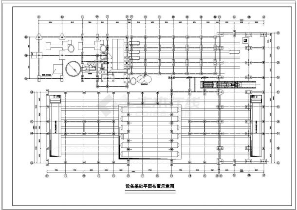 某混凝土主车间建筑cad结构设计施工图纸-图二