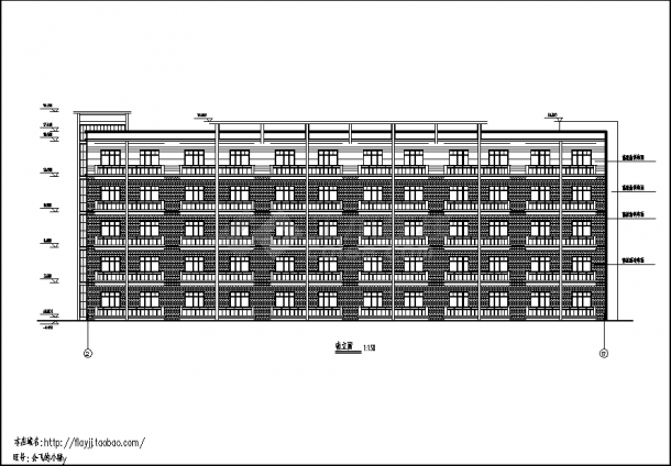 5层4390平米砖混职工宿舍楼建施结施cad图纸，含设计说明-图二