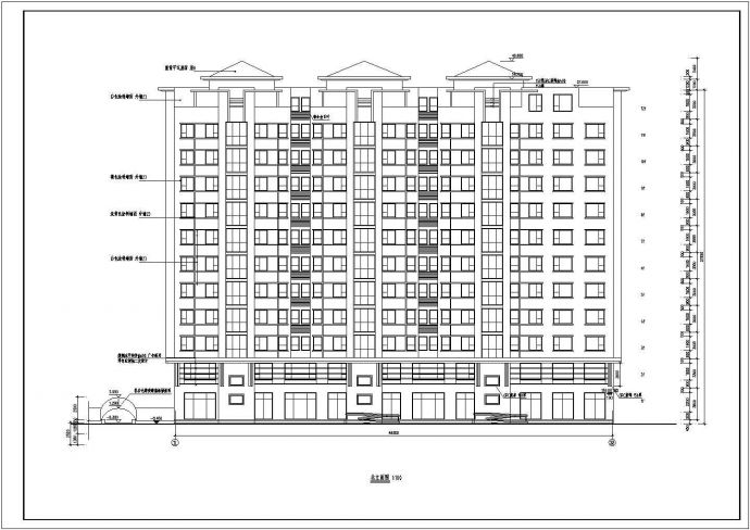 书香门第公寓 2# 3#楼小高层住宅建筑设计施工图纸_图1