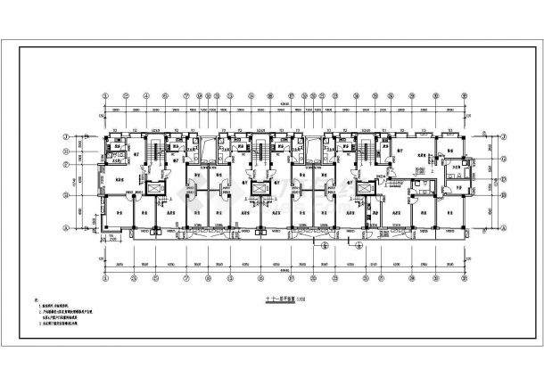 书香门第公寓 2# 3#楼小高层住宅建筑设计施工图纸-图二