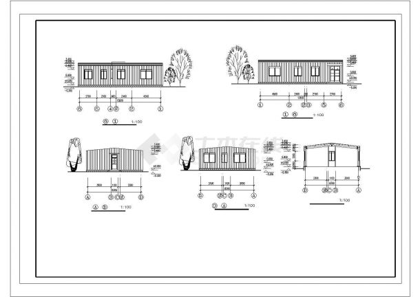 长12.6米 宽8.3米 单层钢结构小饭店建筑结构施工图-图二
