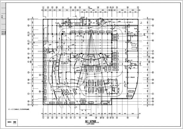 某城市商业广场电影院建筑设计CAD图-图一