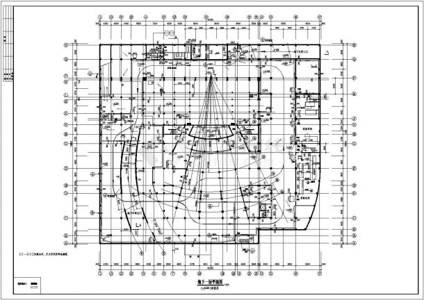某城市商业广场电影院建筑设计CAD图-图二