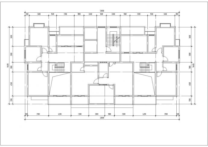 哈尔滨市江北路某居住区19层框架结构住宅楼平立面设计CAD图纸_图1