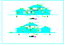 D型2层独立奢华别墅cad建筑施工图(带平立剖面)_图1
