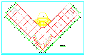 V字体滑雪俱乐设计部CAD方案图纸-图二
