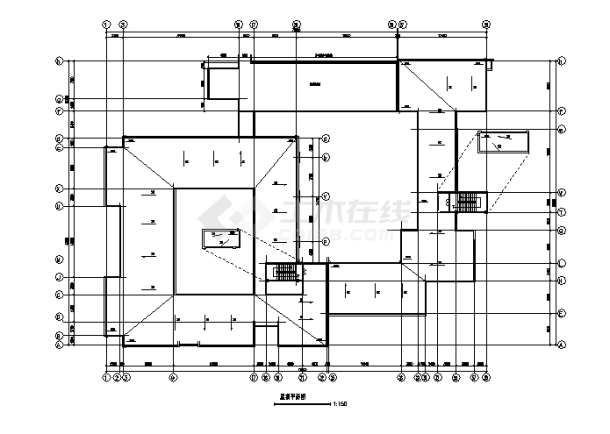 苏州某中学教学楼全套建筑设计施工cad图纸-图二