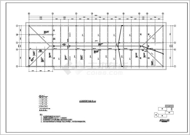 某四坡屋面框架结构住宅设计cad详细结构施工图（含设计说明）-图一