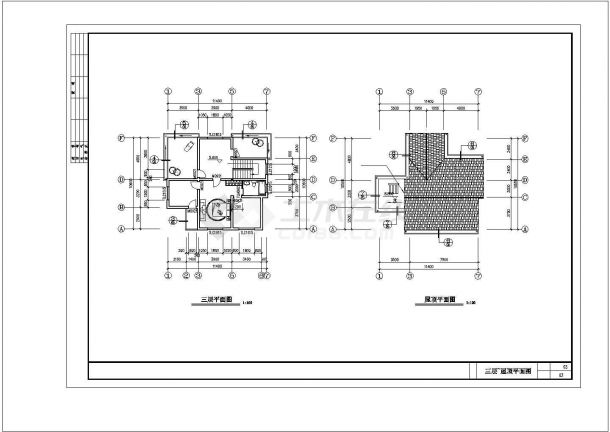 简单实用的新型农村住宅建筑设计CAD施工图-图二