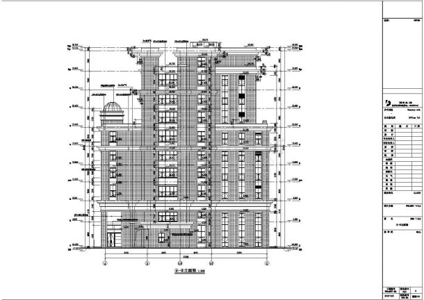 [南京]八层钢框架结构电影院结构施工设计cad图-图一