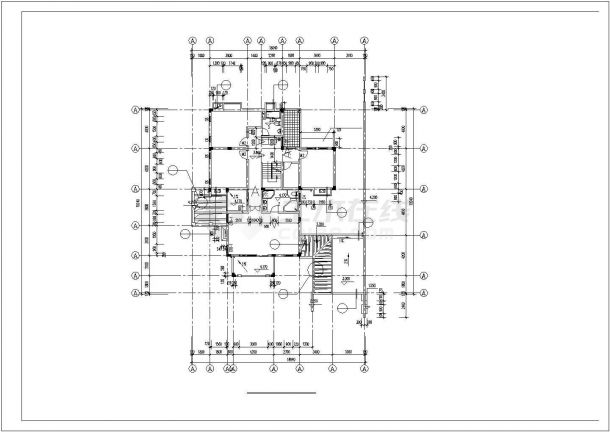 现代别墅设计CAD示意图-图二