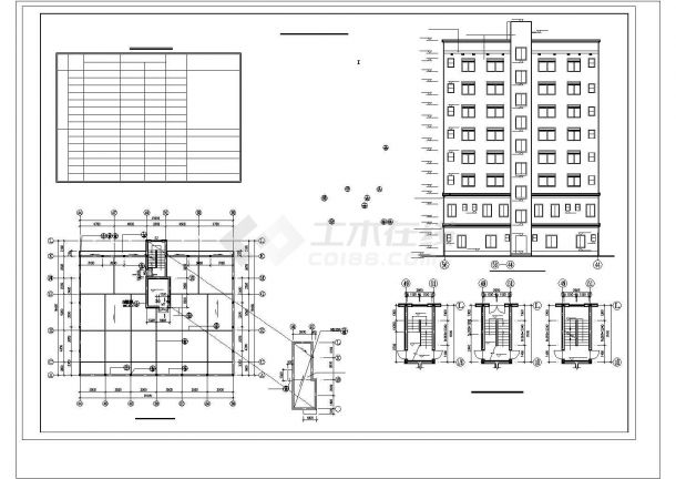 抚顺市某小区3100平米8层混合结构住宅楼建筑设计CAD图纸（含地下层）-图一