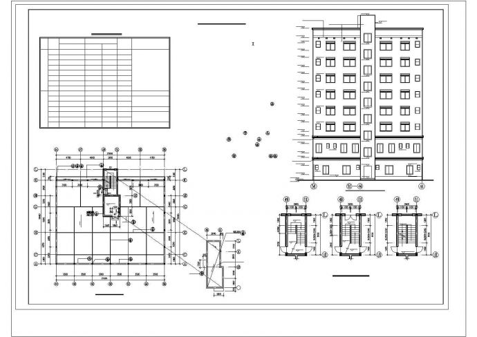抚顺市某小区3100平米8层混合结构住宅楼建筑设计CAD图纸（含地下层）_图1
