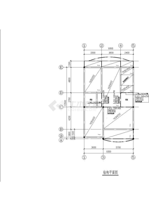 3+1阁楼层 新农村住宅建筑施工图（长13.5米 宽9.3米）-图一