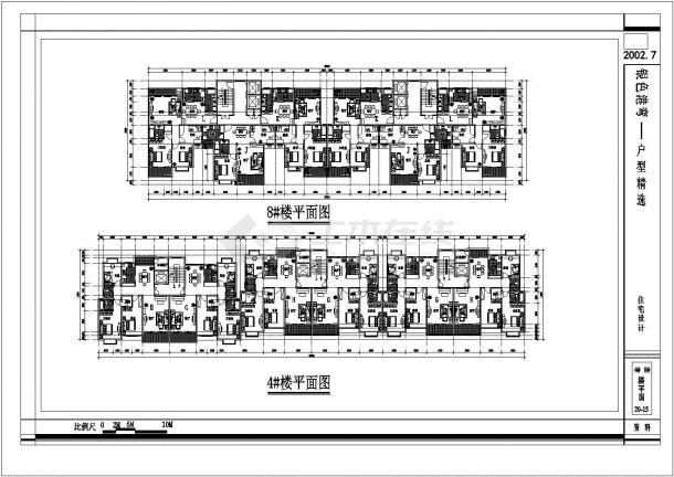 郑州银色湖湾小区总平面规划设计CAD图纸（2套方案/含12张户型图）-图二