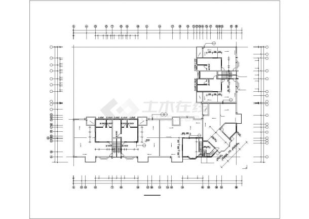 崇州市建设路某居住区6层砖混结构经典住宅楼全套建筑设计CAD图纸-图二