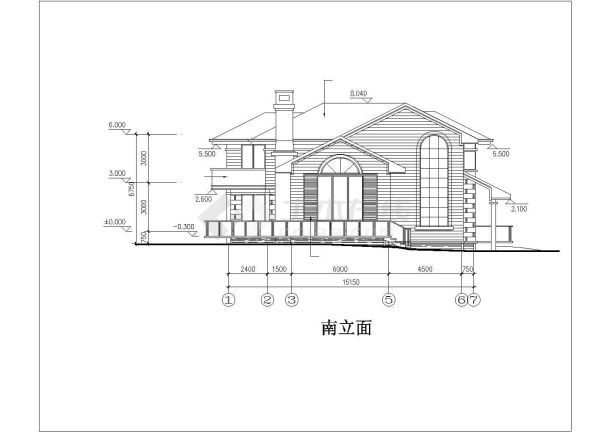 某城中村居民欧式别墅建筑设计施工CAD图纸-图一
