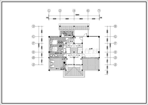 某地区全套日式别墅建筑装饰方案设计施工CAD图纸-图二