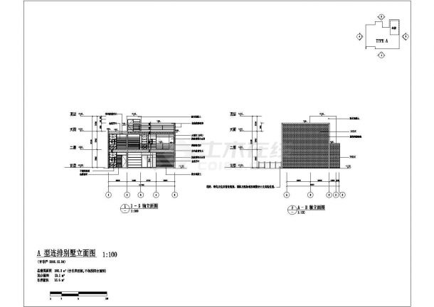 某地区现代别墅建筑方案设计施工CAD图纸-图一