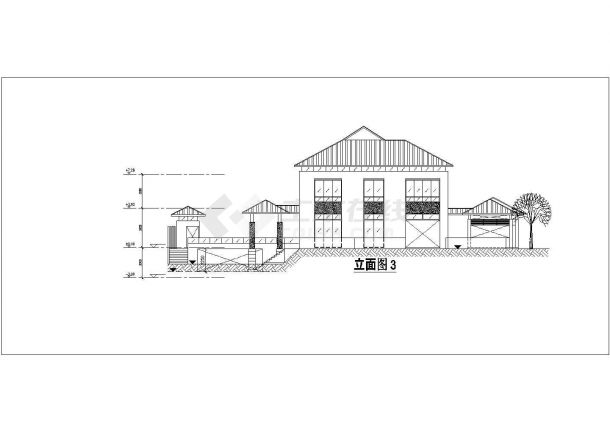 某地区新潮现代豪华别墅建筑设计施工CAD图纸-图一