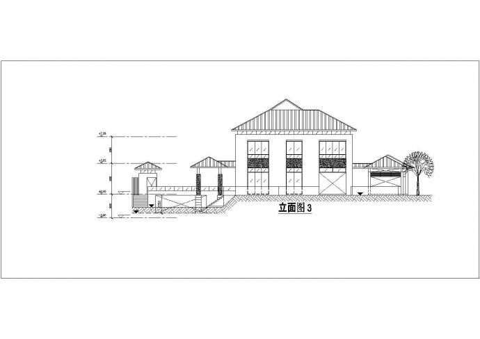 某地区新潮现代豪华别墅建筑设计施工CAD图纸_图1
