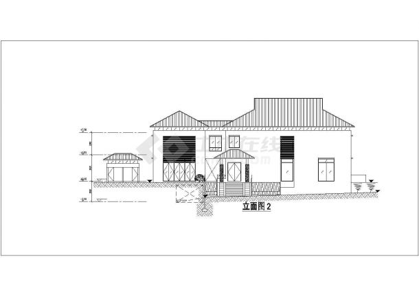 某地区新潮现代豪华别墅建筑设计施工CAD图纸-图二