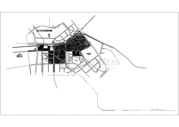 某金山生活区CAD完整设计大样施工建筑规划图-图一