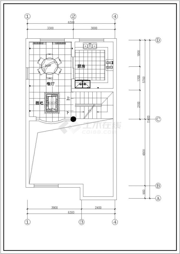 某地区多层私人别墅建筑装饰设计施工CAD图纸-图二
