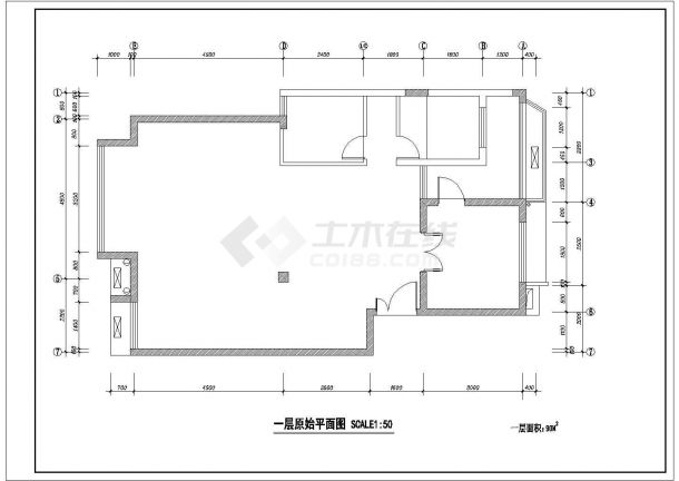 某地区多层私人别墅建筑装修设计施工CAD图纸-图一