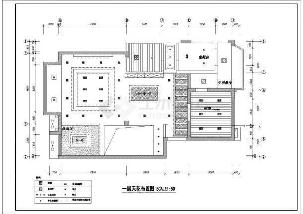 某地区多层私人别墅建筑装修设计施工CAD图纸-图二