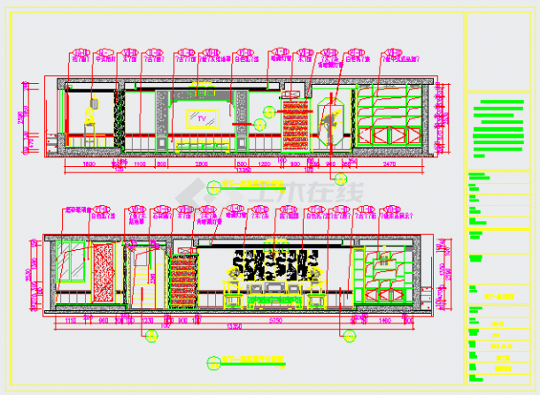 某混搭顶级三层别墅CAD负一层设计构造施工图-图一