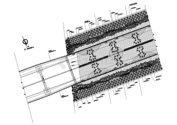 某道路绿化CAD全套设计大样典型详细施工图-图一