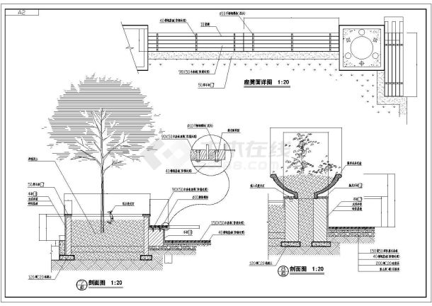 某景观大道CAD设计详细构造完整施工图-图二