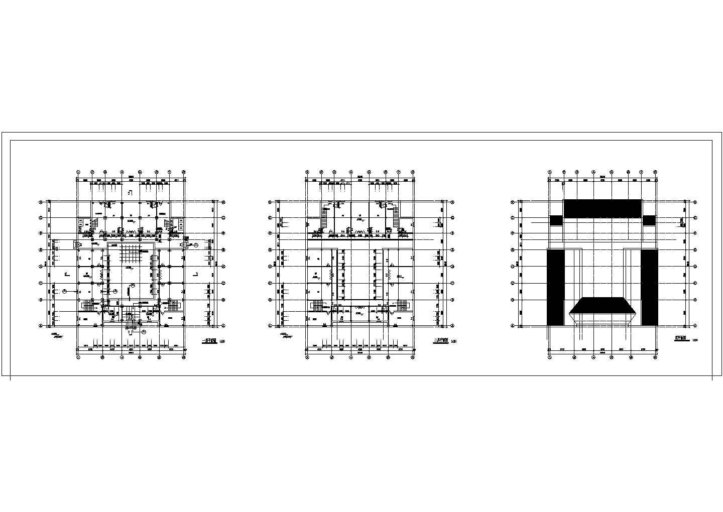 某仿古建筑CAD详细构造设计完整平面施工图