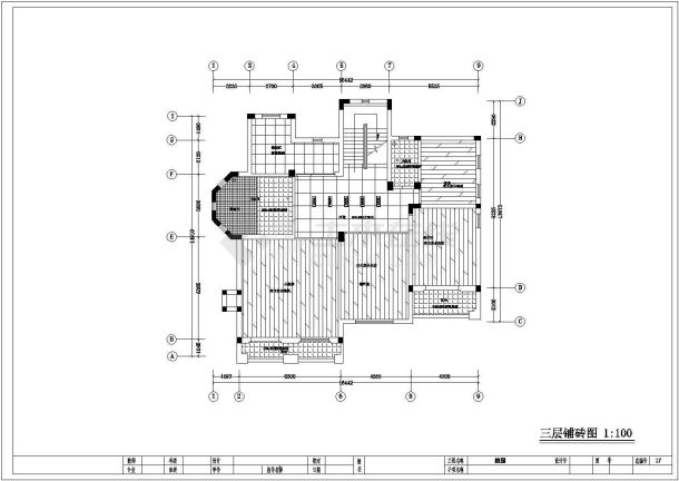某高档混搭三层别墅装修CAD室内设计施工图-图一
