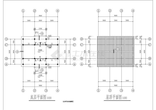 某古建筑CAD全套完整设计施工图-图二