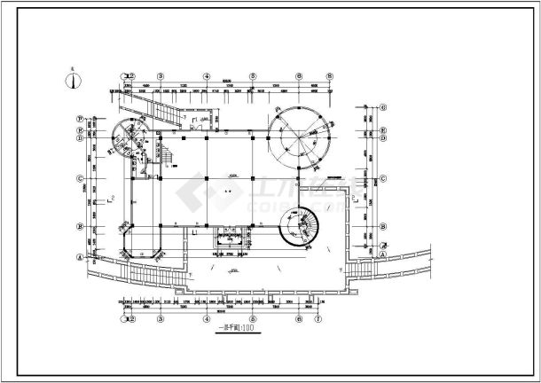 某古城堡全套CAD构造设计完整建筑施工图-图一