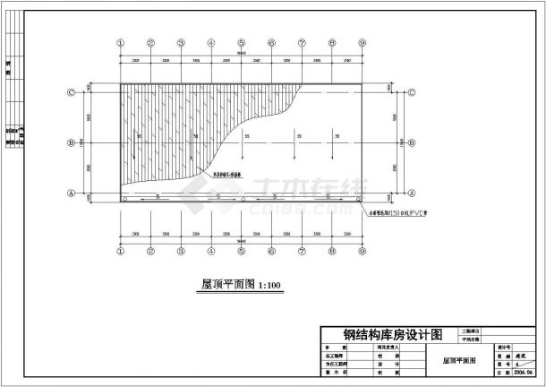 某两层轻钢结构鞋城设计cad全套建筑施工图（含结构设计，含设计说明）-图二