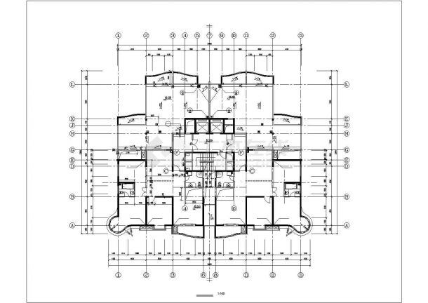 宿迁市某小区18层框架结构公寓住宅楼全套建筑设计CAD图纸（含跃层）-图一