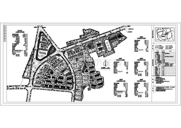 某万和城小区CAD全套设计施工规划总平面图-图一