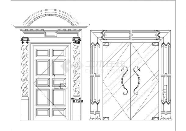 【欧式别墅】纹样、柱形、门样、特色造型镜CAD图纸-图二