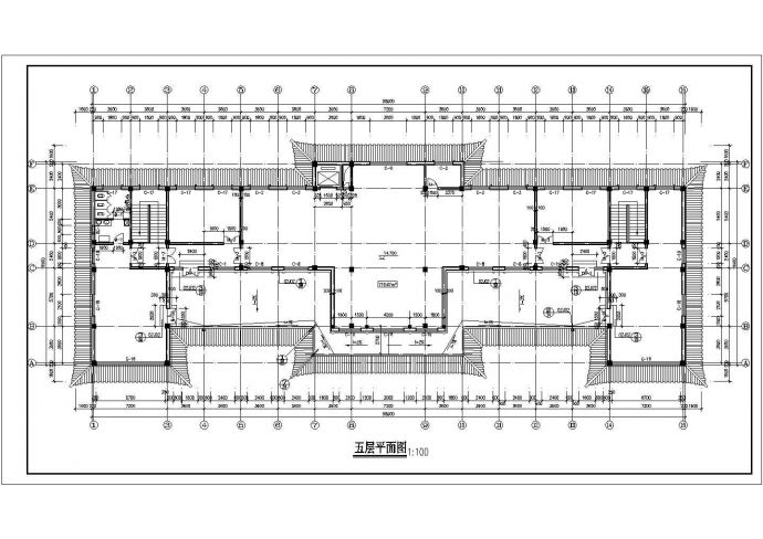 办公楼设计_某办公楼(CAD)建筑施工全套图 （仿古）_图1